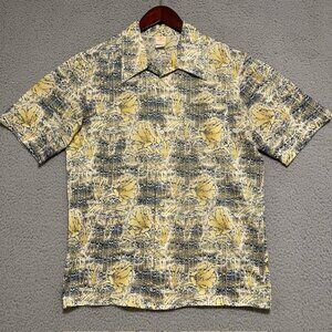 VTG Jantzen Shirt Mens Sz L Large Swimmer Tag Made In USA Disco Groovy Retro AOP